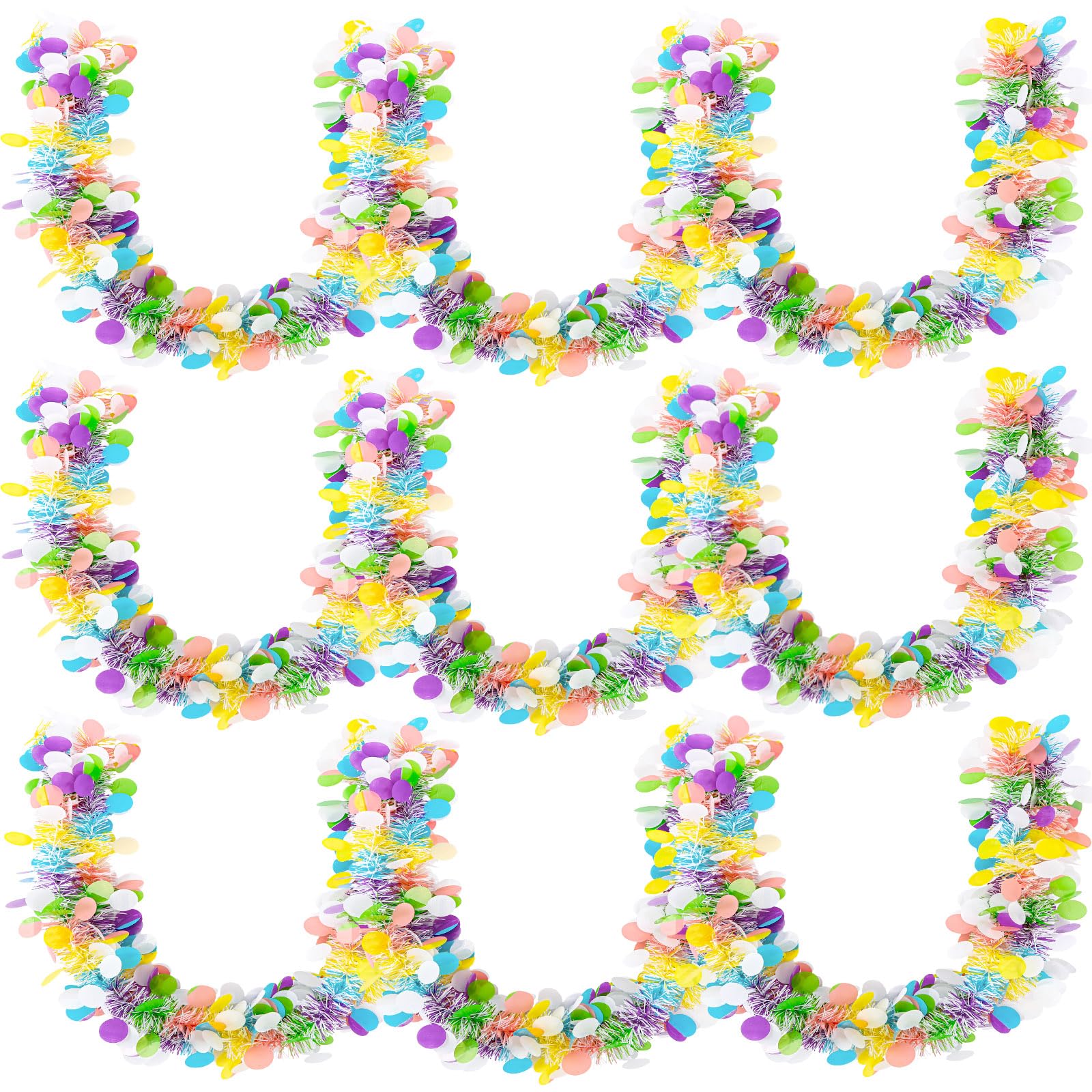 MARFOREVER 3 Pcs 19.7 Ft Easter Metallic Twist Garland Party Decorations