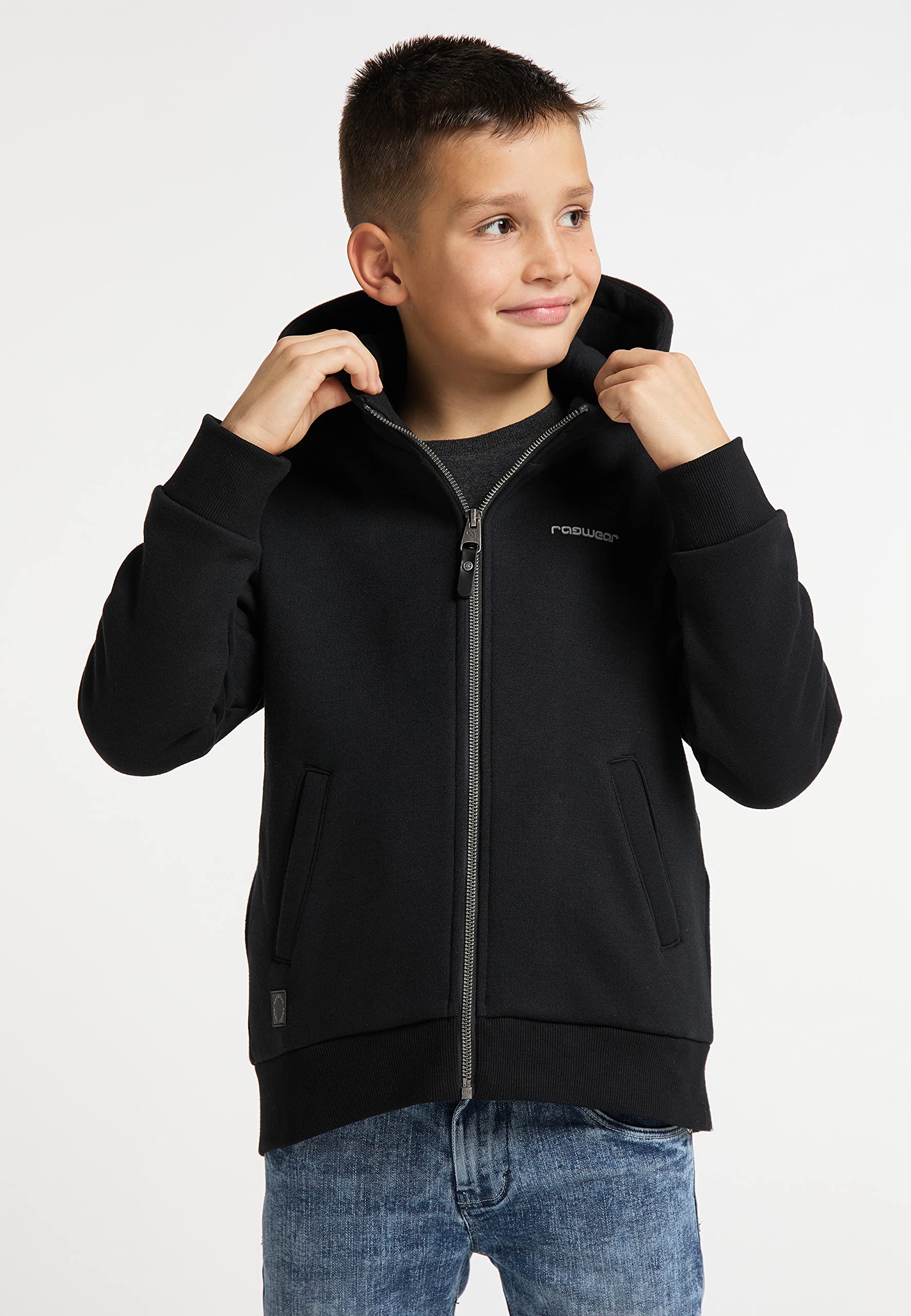 Ragwear Honza Zip Jungen Sweatjacke Sweatshirt mit Kapuze und Reißverschluss Übergangsjacke Sweater Strickjacke