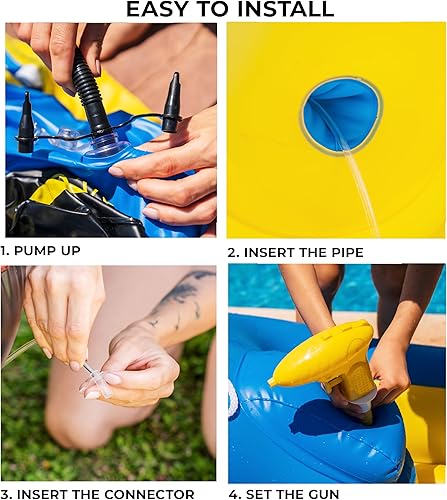 Miniatura 4 de Zone Tech - Flotadores inflables para piscina para niños, para niños pequeños, patrulla principal del puerto, flotador inflable para piscina,