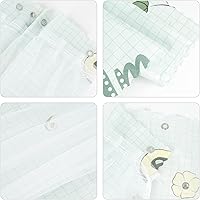 Vista 7 de Cortinas de gasa bonitas genéricas para litera con dosel de cama con encaje, 2 paneles, aguacate