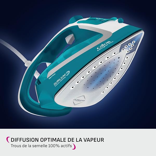 Calor Easygliss Plus Fer à repasser vapeur, 2500 W, Vapeur continue 40 g/min, Pressing 195 g/min, Semelle Durilium Airglide FV5719C0 - 5