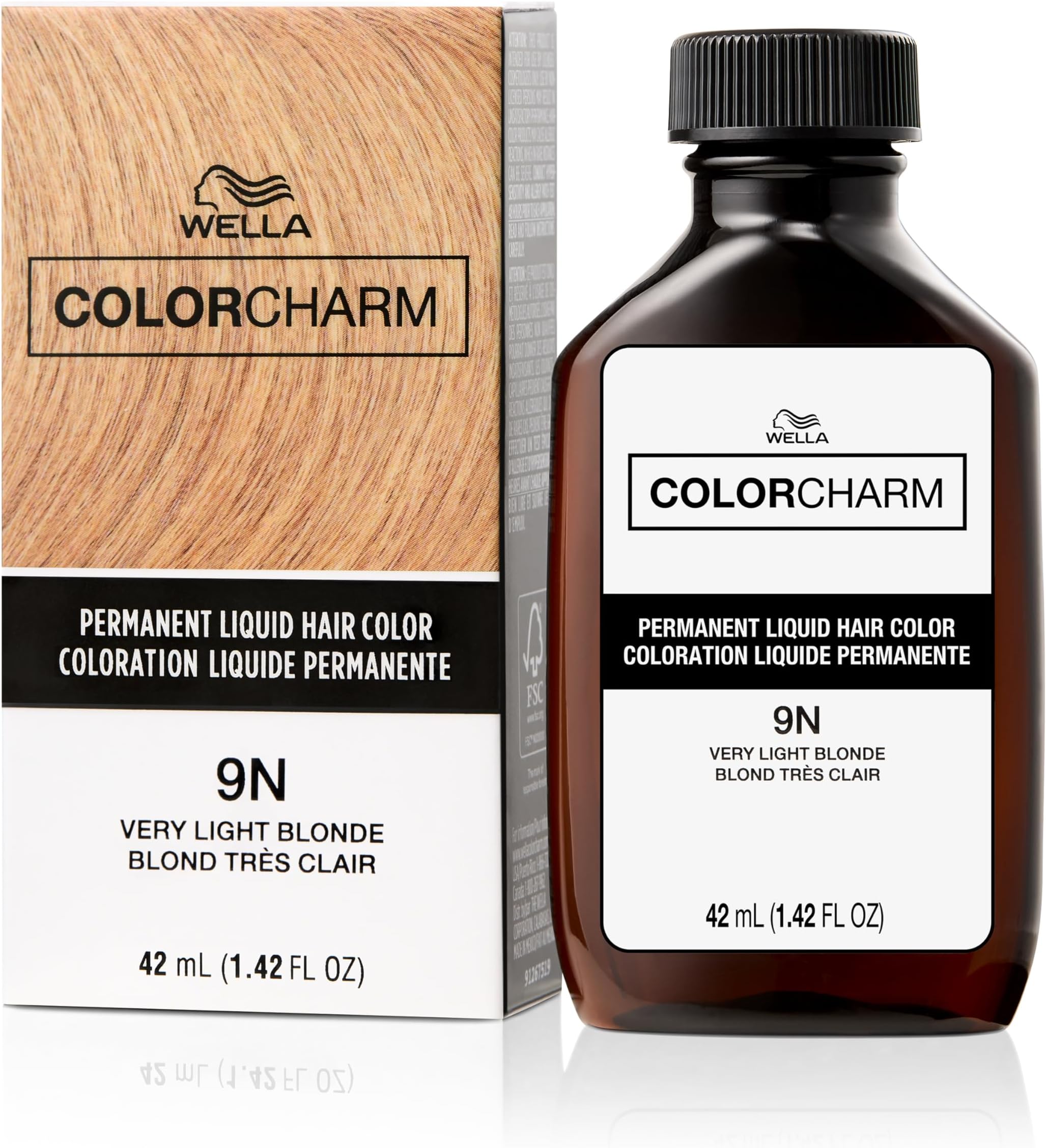 Permanent Liquid Hair Color for Gray Coverage, Natural Light Blonde