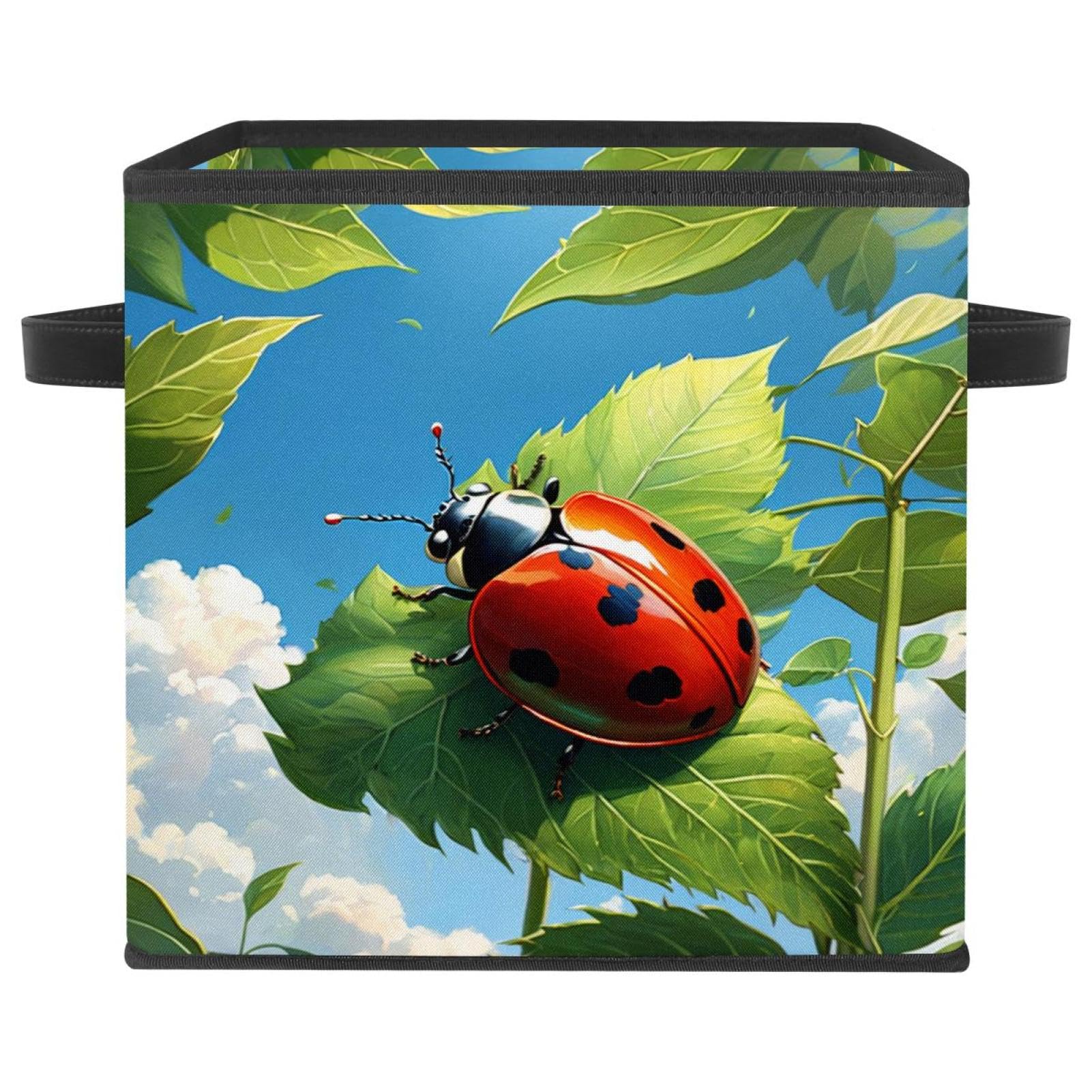 Boîte de rangement pliable coccinelle pour un salon harmonieux et des placards rangés