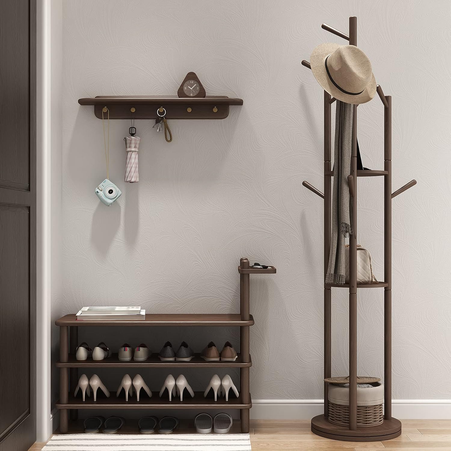 Amаzоn Crаzу 🔥 Dеаlѕ KASLANDI Shoe Bench, Three-Layer Solid Wooden Shoe Rack for Entryway, Multifunctional Sitting and Changing Premium Shoe Organizer,for Corridor, Living Room, Bedroom, Bathroom 31.5 inch(Walnut) 70% оƒƒ Dіѕсоunt KASLANDI Shoe Bench, Three-Layer Solid Wooden Shoe Rack for Entryway, Multifunctional Sitting and Changing Premium Shoe Organizer,for Corridor, Living Room, Bedroom, Bathroom 31.5 inch(Walnut)