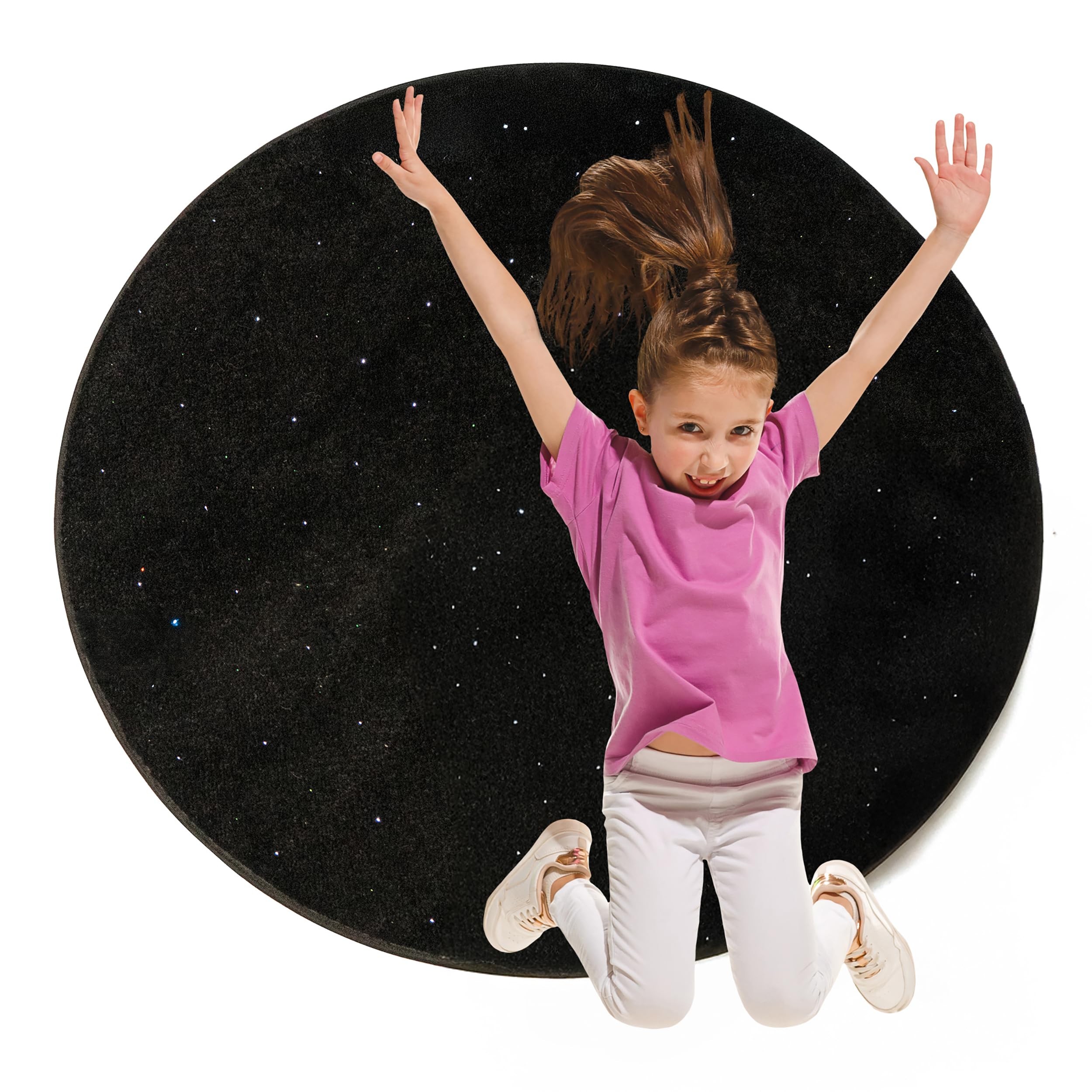 MagicMeadow Round Sensory Light Mat | Interactive Tactile Sensory Rug with Coloured Lighting for Kids | Educational Special Needs Resource Enriching Play & Exploration | Light Up Mat Autism Therapy