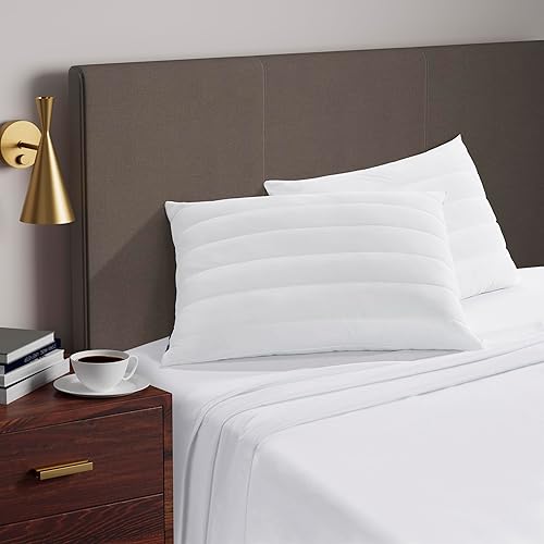 Miniatura 7 de Serta Down Illusion - Almohadas de cama suaves e hipoalergénicas para dormir paquete de 2 tamaño Queen color blanco