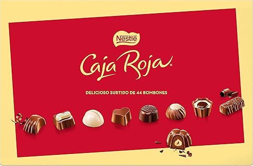 Nestlé Caja Roja Bombones de Chocolate - Estuche de bombones 400 gr