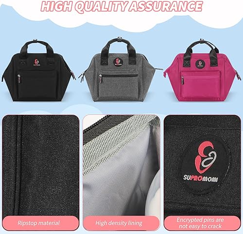 Miniatura 7 de Mochila pequeña para pañales Mini bolsa de bebé Bolsas de pañales para niño y niña, Negro -, Mochilas Daypack