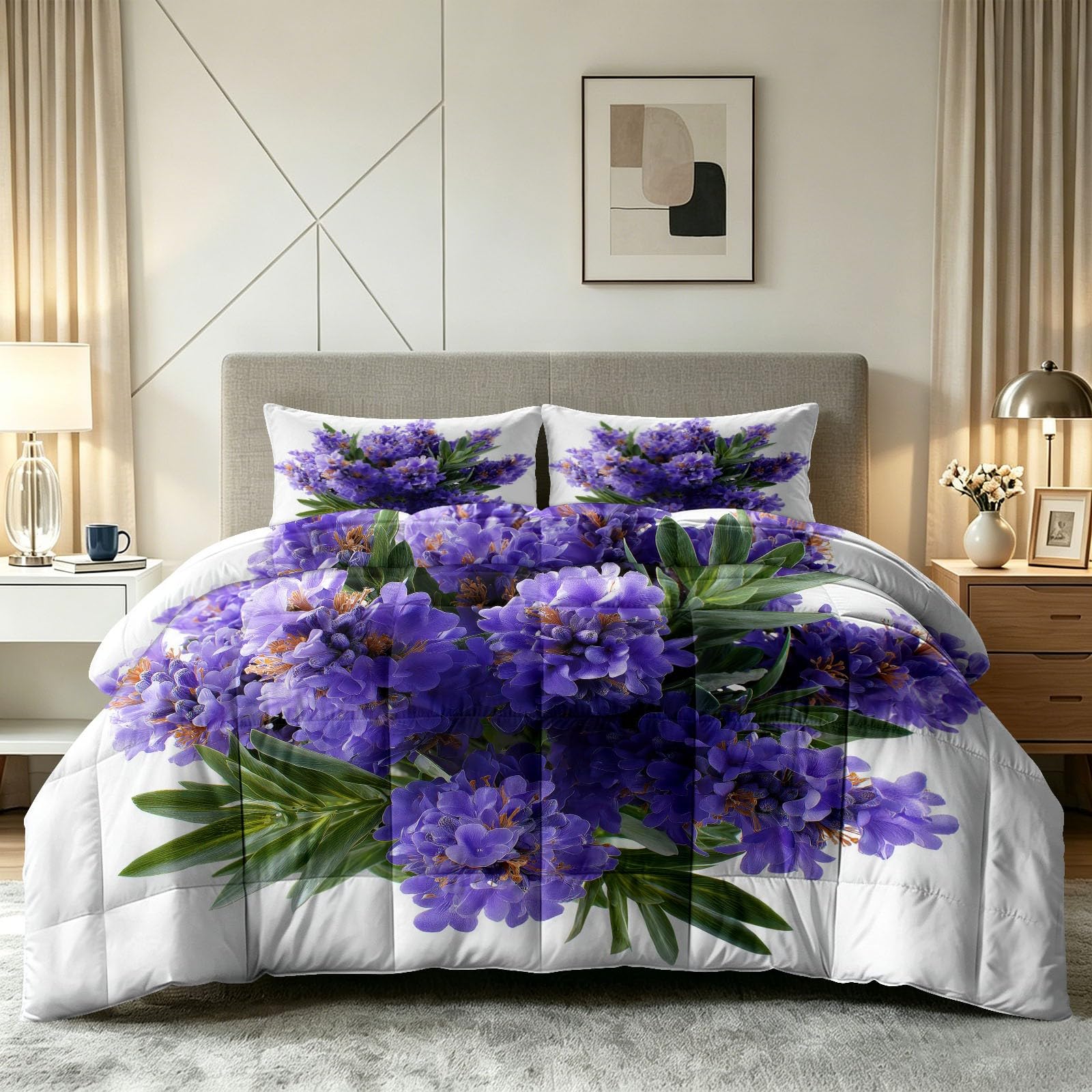 Edredón de 135 x 200 cm sin funda para un dormitorio moderno y calmante