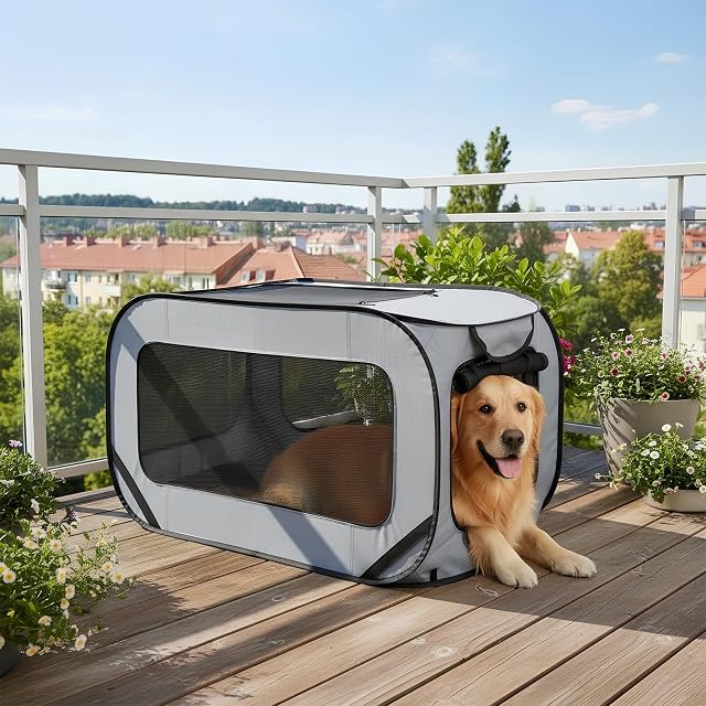 Foto 4 de 7 de Puertas Dobles Parque Plegable y Portátil para Mascotas