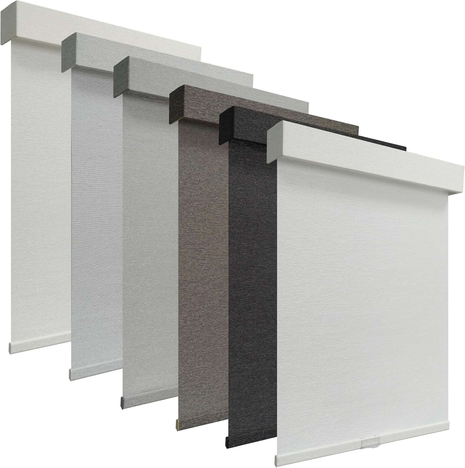 Light Filtering Roller Shades for Windows, Cordless Roller Blinds for Windows, Window Shades for Home, Office, Bedroom, Door, White, 34" W x 48" H
