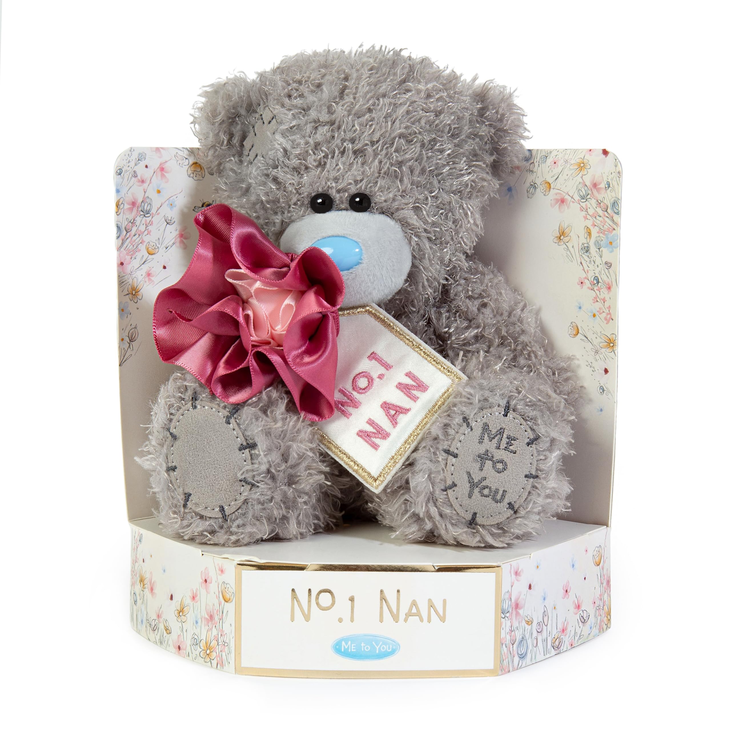 Me to You Tatty Teddy 'Wonderful Nan' 15cm Plush Bear On Gift Plinth - Official Mother's Day Collection