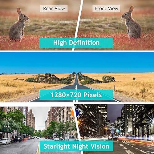Miniatura 5 de Cámara de respaldo, cámara de visión nocturna HD KHAWY AHDCVBS, cámara de visión trasera impermeable gran angular para automóvil, camión,