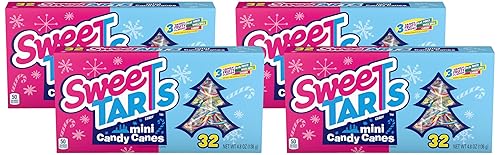 Miniatura 5 de SweeTarts Mini bastones de caramelo navideños, dulces navideños, rellenos de calcetines de Navidad para niños, caja de 4.8 onzas