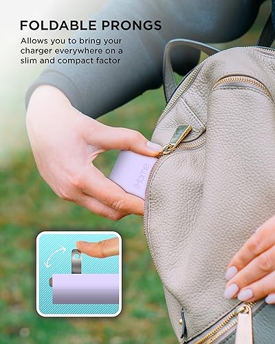 Miniatura 5 de iHome Cargador USB C Cargador USB multipuerto AC Pro de 20 W (1 puerto USB-C, 1 puerto USB-A), bloque de cargador USB C plano, adaptador de enchufe