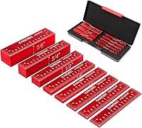 Vista 10 de Juego de 7 barras de configuración de aluminio de precisión para enrutador y sierra de mesa, accesorios de carpintería, barras incluyen marcas