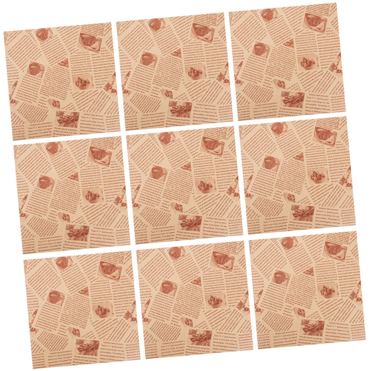 CIYODO Sandwich Wrapping Paper 100pcs Greaseproof Paper Sheets Food Wrapper Sheets