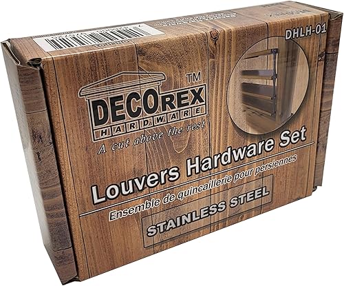Miniatura 4 de Juego de herrajes para persianas y persianas, kit completo para 11 tableros, acero inoxidable - DHLH-01