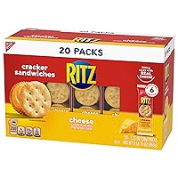 Vista 32 de RITZ Galletas tipo sándwich de queso, 20 paquetes de bocadillos (6 galletas por paquete)