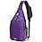 G4Free Sling Bag RFID Blocking Sling Backpack Crossbody Chest Bag Daypack for Hiking Travel(Purple)