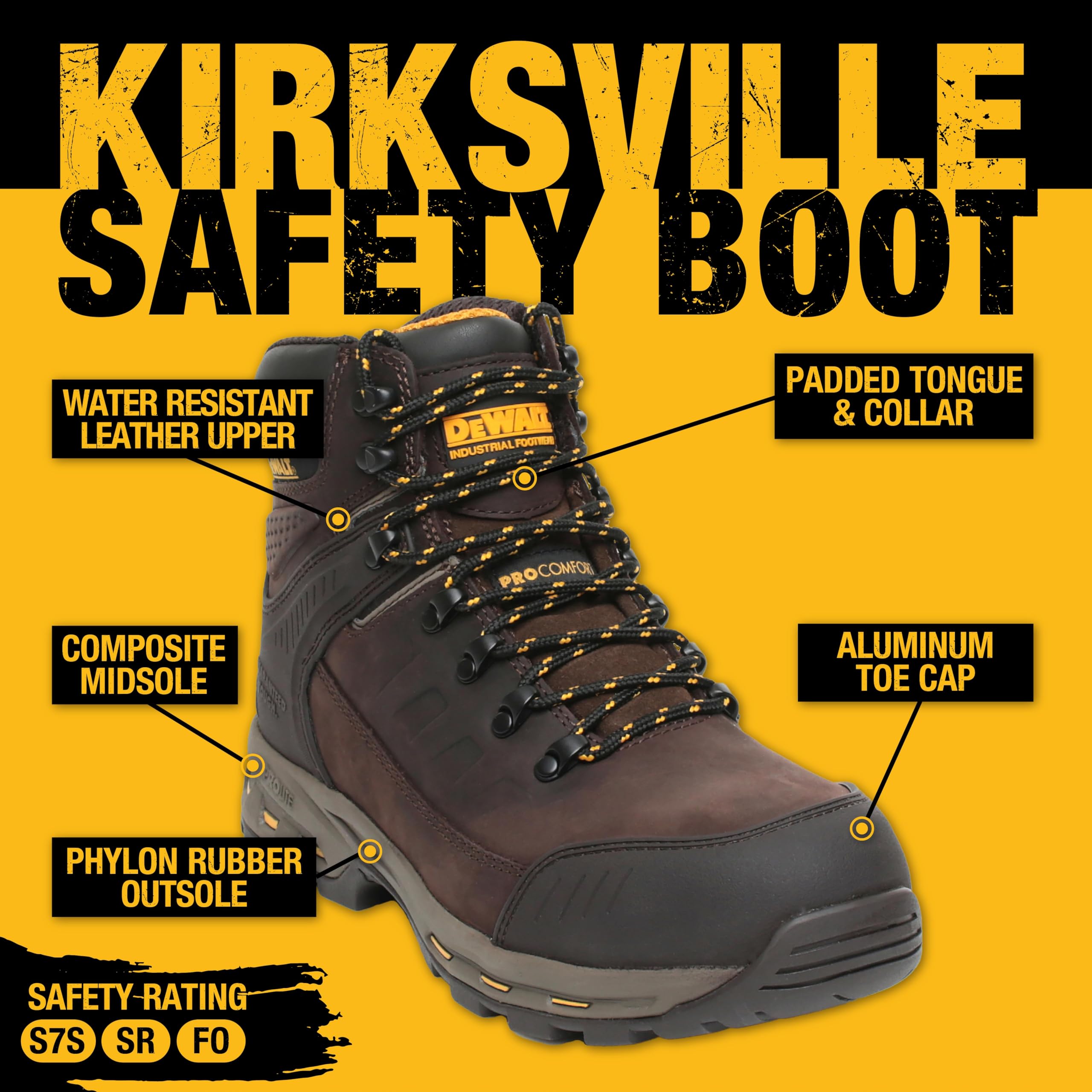Dewalt Kirksville Pro Lite Brown Safety Boot 12 Desertcart INDIA