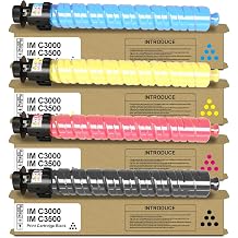 SAIDING IM C3000 IM C3500 IMC3000 IMC3500 Toner Cartridge Replacement for Ricoh 842251 842252 842253 842254 for Savin Lanier IM C3000 IM C3500 Printer4 Pack