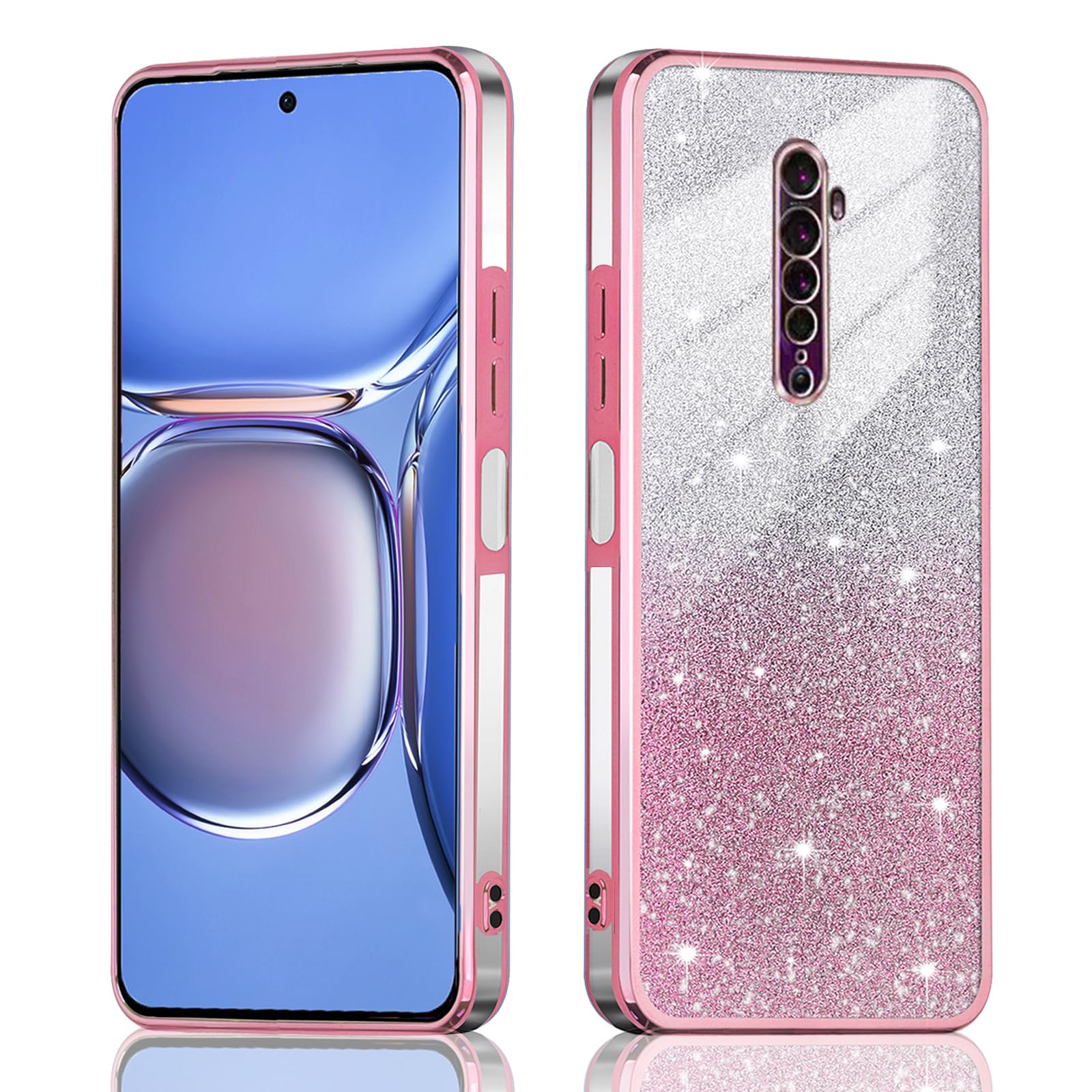 Cover in Gel TPU Anti-Shock per Oppo Reno Z, Morbido Silicone Custodie Protettivo Case, Anti-Scratch, Protettiva Sottile Back Cover