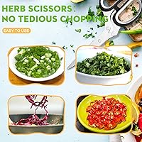 Vista 6 de Divertidos y únicos utensilios de cocina: Juego de tijeras para hierbas - Herramientas de cocina geniales actualizadas 2025 para cortar hierbas