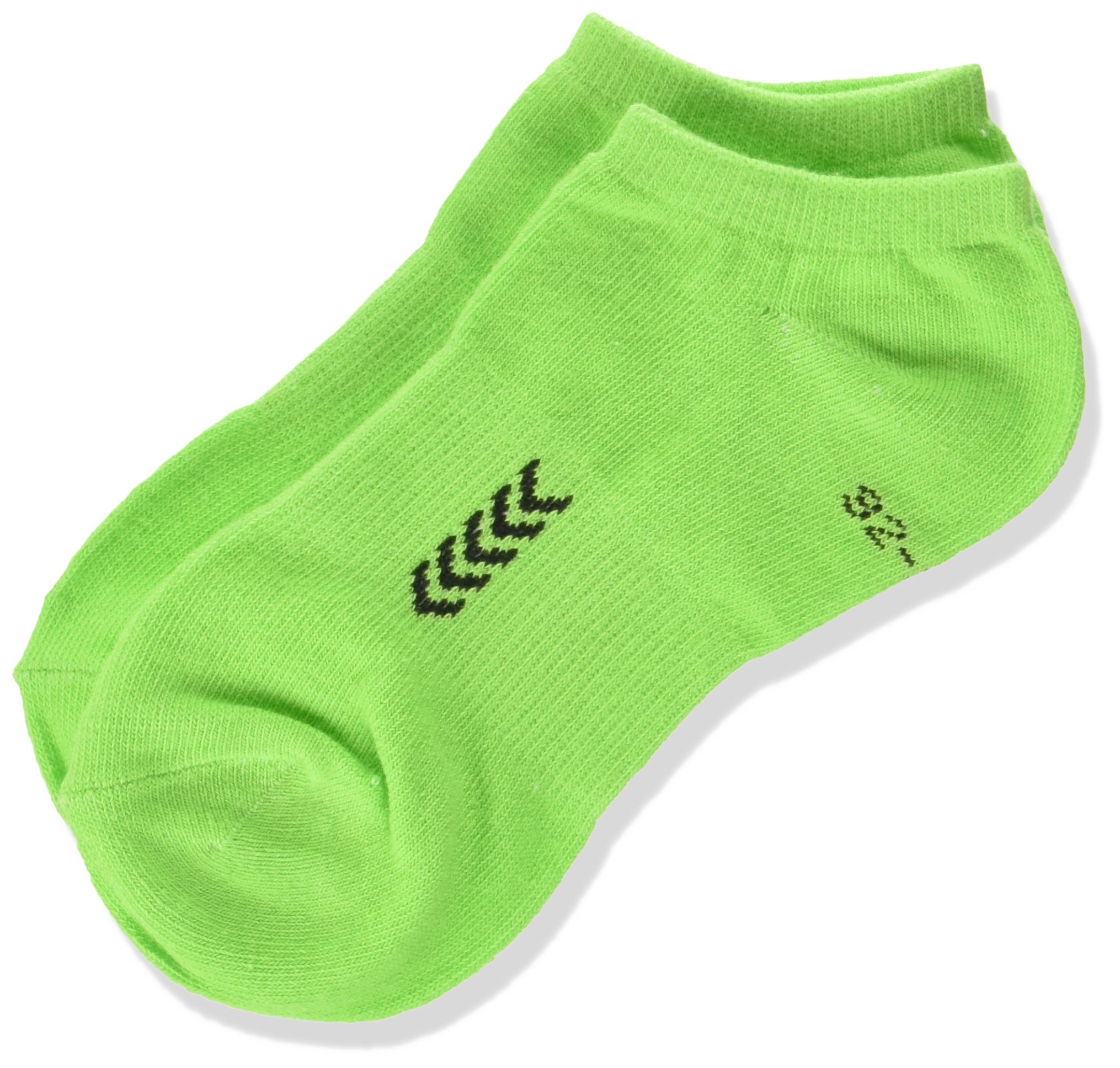 Hummel unisex sneaker socks, ribbed cotton ankle socks, Children's, Socken Ankle Socks SMU, Green Gecko/Black