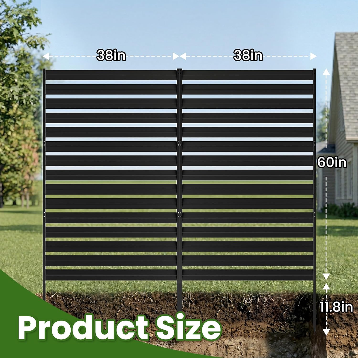 5 ft. H x 3.2 ft. W Metal Privacy Screen(Set of 2)