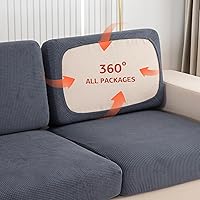 Vista 8 de Funda elástica para sofá seccional, múltiples patrones y colores, diseño de funda de sofá para respaldo (1 unidad)