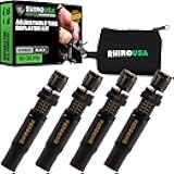 Rhino USA Adjustable Tire Deflator Kit (10-30 PSI) Ultimate Screw-on Automatic Tire Deflators for Offroad - Quick & Easy Air Down System for The Trails - Best Jeep Off Road Accessories (4-Pack) -Black