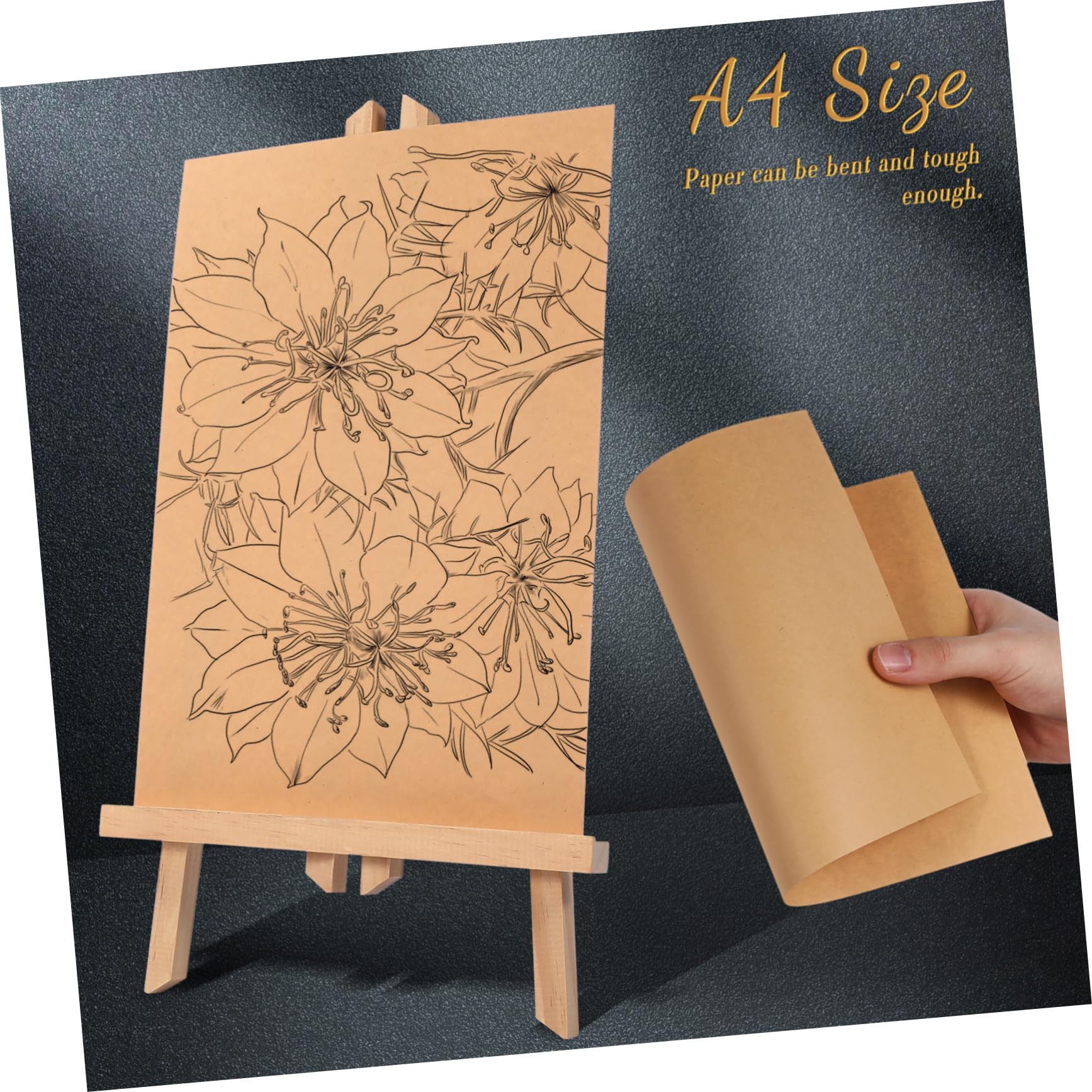 100pezzi Carta Kraft Per Crafting Scrapbooking e Progetti Fai Da Te Carta Marrone Resistente e Versatile Perfetta Per Stampa e Disegno