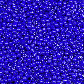2000pcs Glass Seed Beads Bulk, 4mm 6/0 Mini Pony Spacer Small Individual Color Seed Beads for DIY Bracelet Necklaces Wrist Jewelry Making, Dark Blue