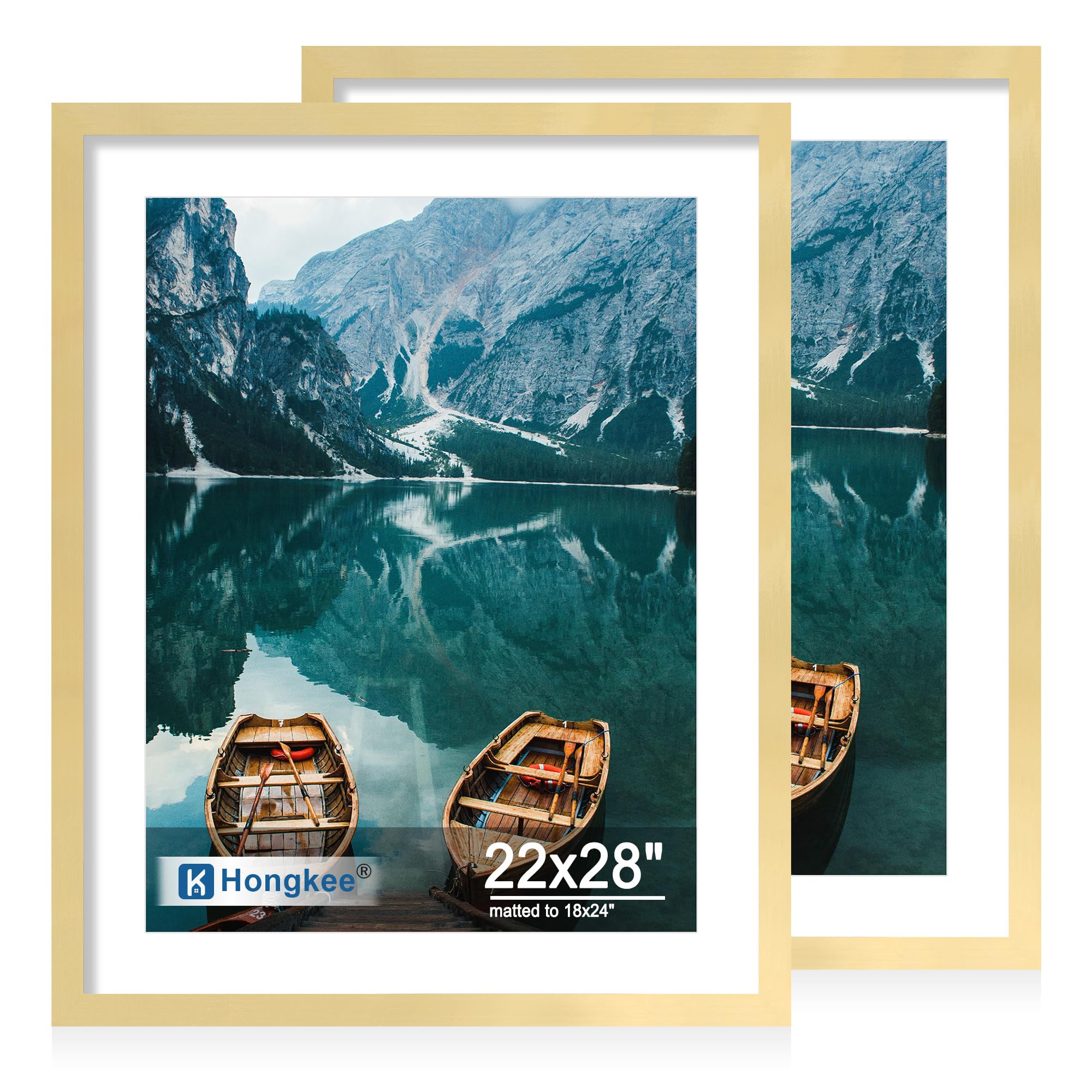 Hongkee Picture Frame Set of 2, HK042518-MD22X28-GD(2PK) — image 1