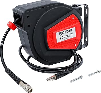 BGS Diy 71055 | Retractable Air Hose Reel | Automatic | 10 m + 1.5 m