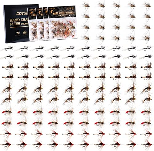 Goture Fly Fishing Flies Kit,25pcs/30pcs/100pcs Fly Fishing Lures,Dry Flies Wet