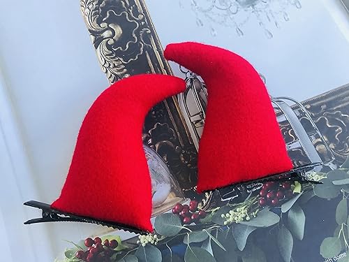 Miniatura 5 de Clips largos negros largos de cuerno de diablo rojo de Halloween Los accesorios perfectos para disfraz de cosplay para fiesta de vestir H35