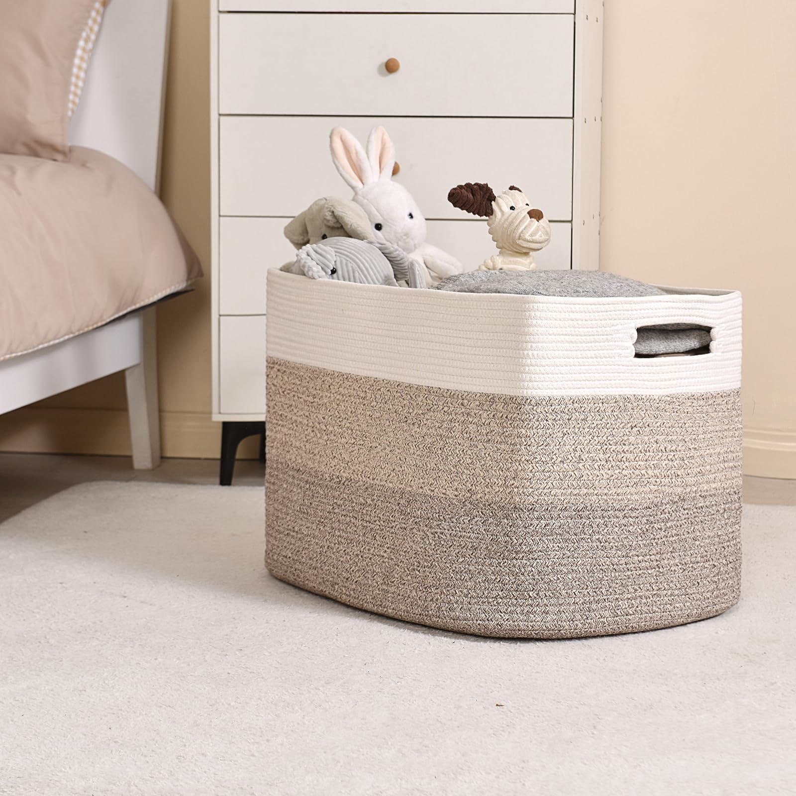 Extra Large Blanket Basket - Stylish Storage -2