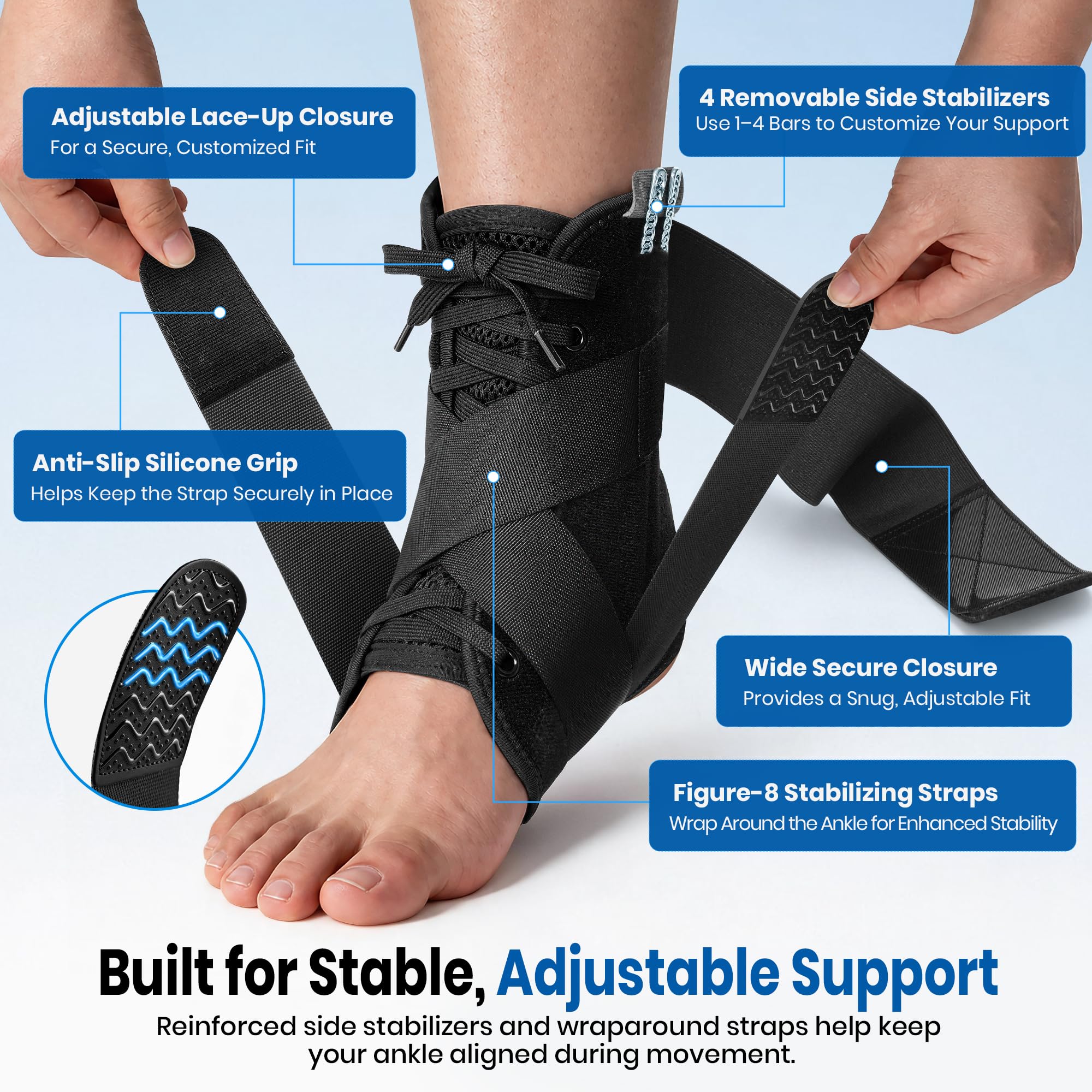 Ankle Brace for Sprains - Women & Men Support -3
