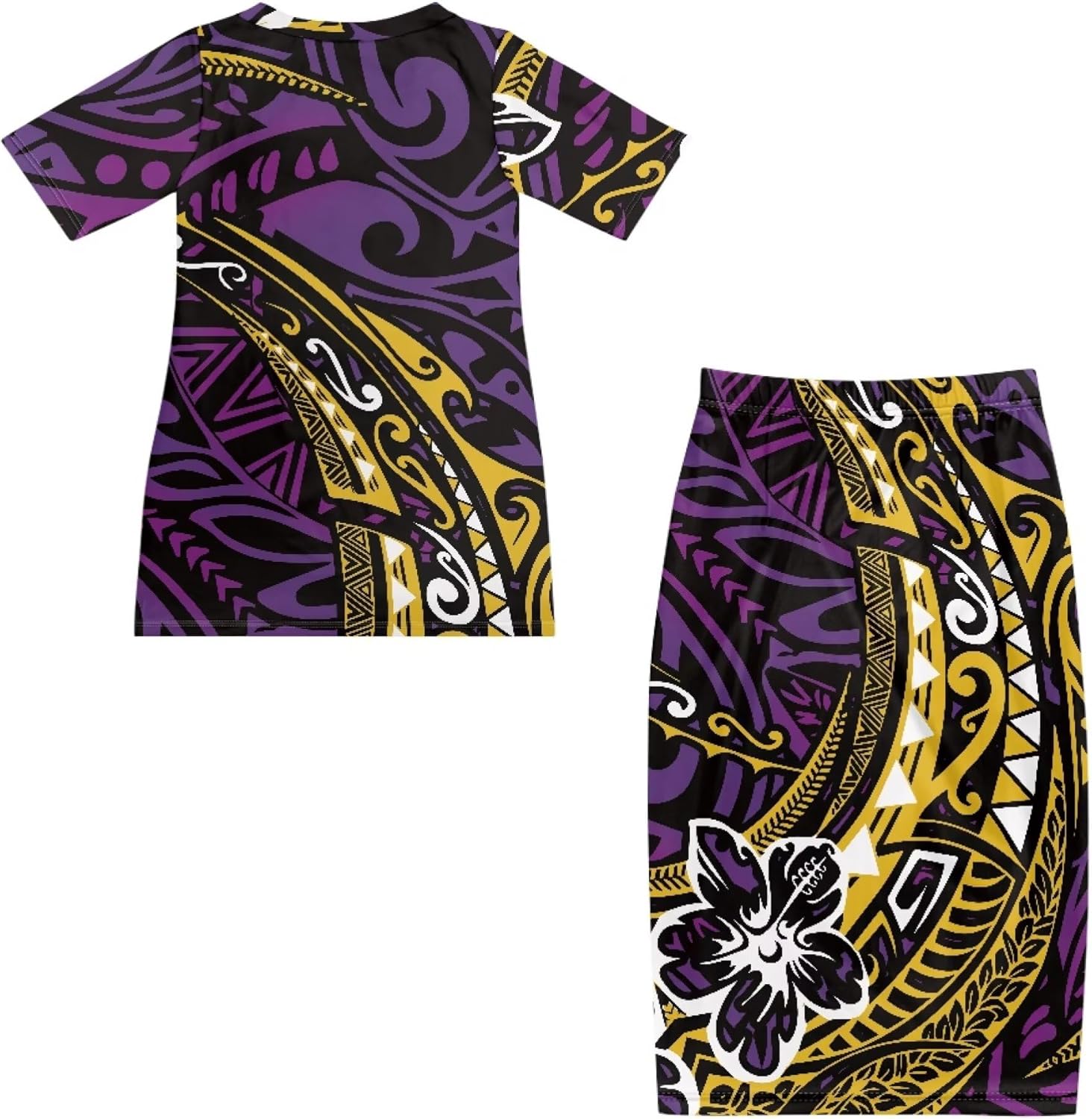 Polynesian Couples Matching Outfits Samoa Puletasi Women's Dresses and Luau Men's Shirts - Image 6