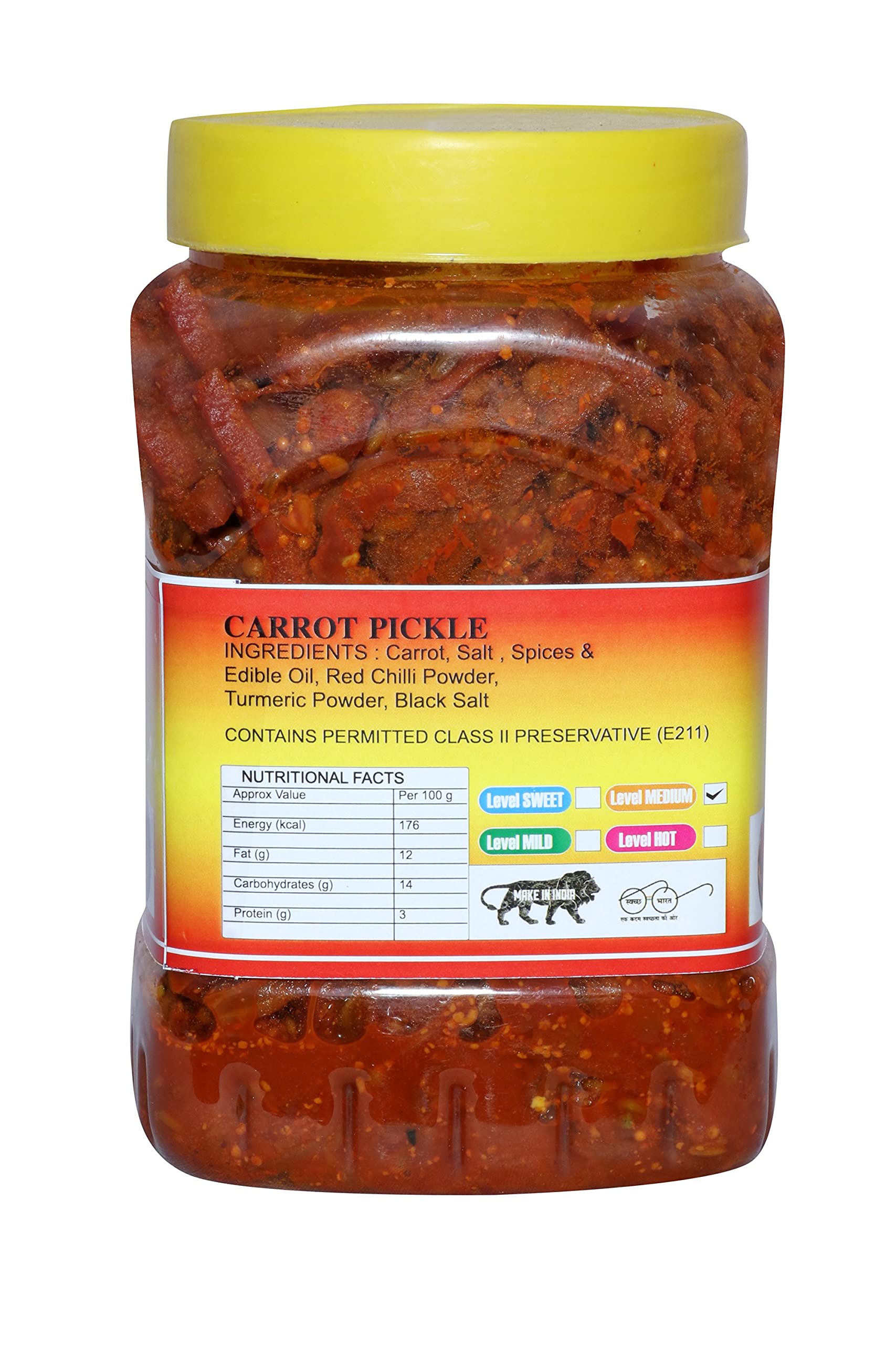 DAILY FOOD Homemade Organic Natural Carrot Pickle Gajar Ka Achar (800gm) 1