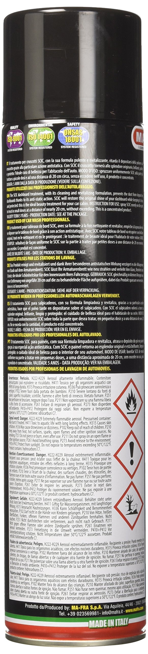 Image secondaire de Mafra Scic Green - Nettoyant Protecteur pour Tableau de Bord Anti Fumée