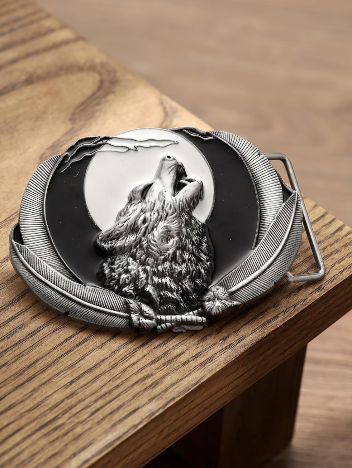 HAQUIL Vintage Silver Howling Wolf Belt Buckle Western Cowboy Forest Belt Buckle Men Jewelry - Image 5