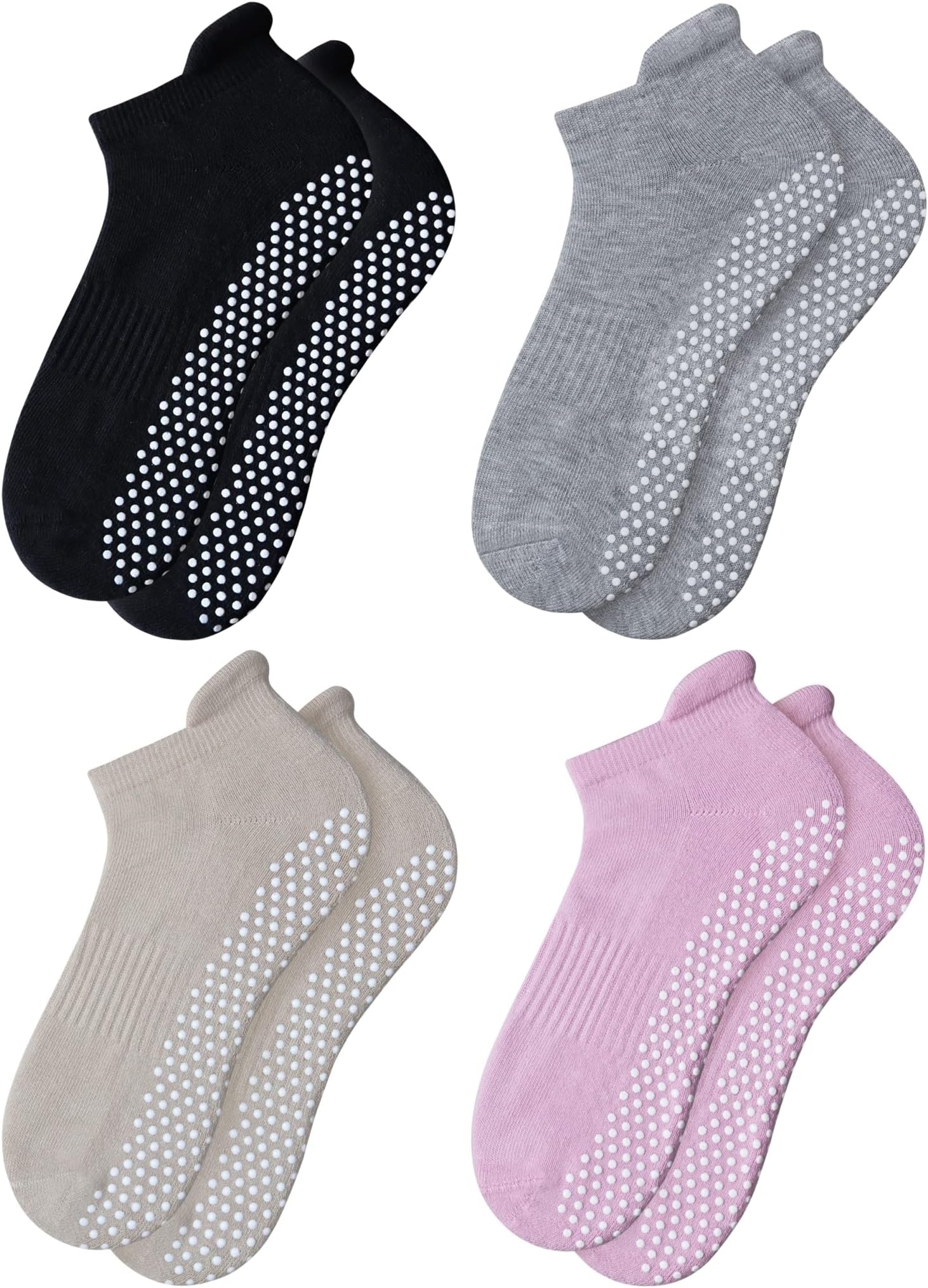 RATIVE Anti Slip Non Skid Barre Yoga Pilates Hospital Socks with grips for Adults Men Women