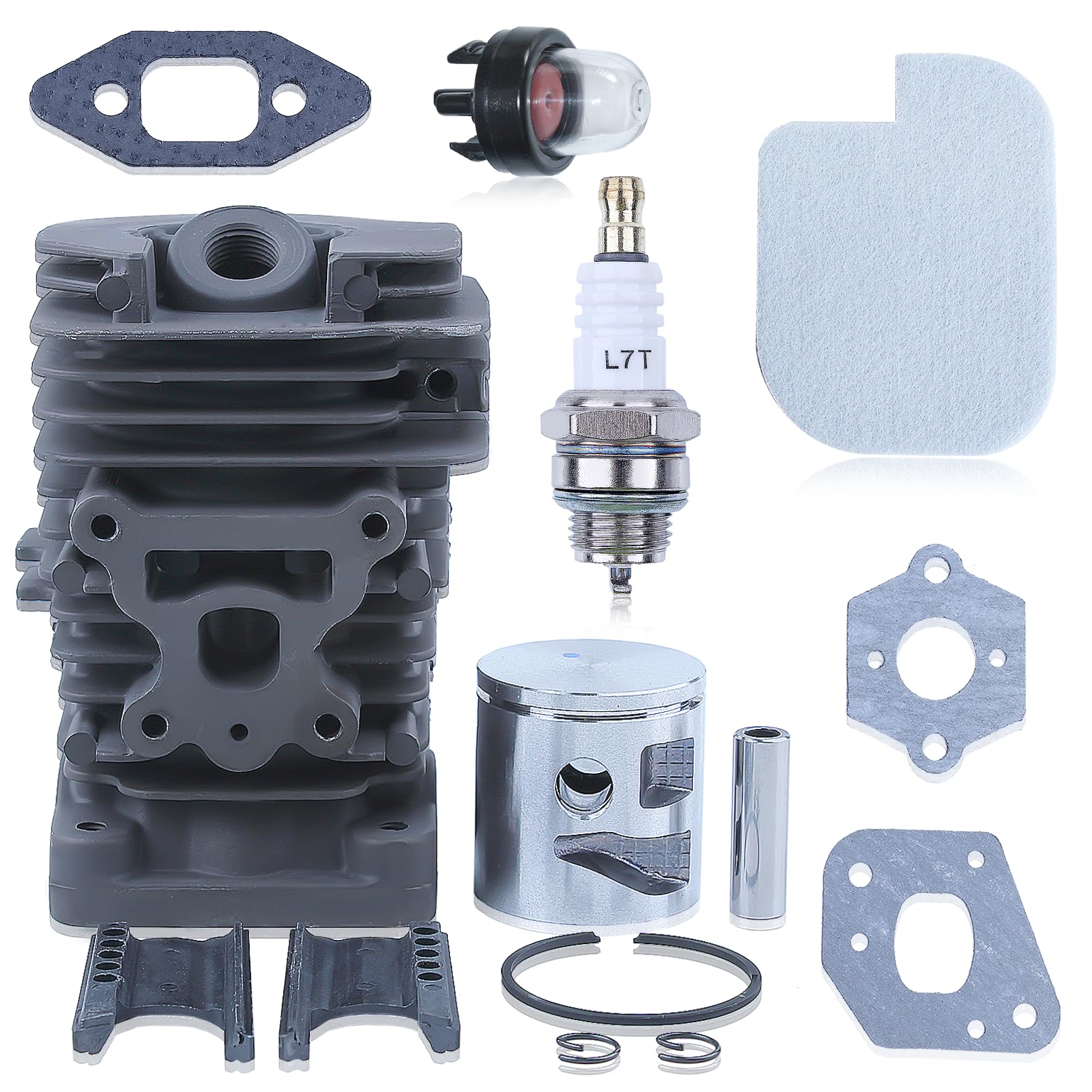 Réparation moteur tronçonneuse kit cylindre piston 41mm Poulan PP3516 joints