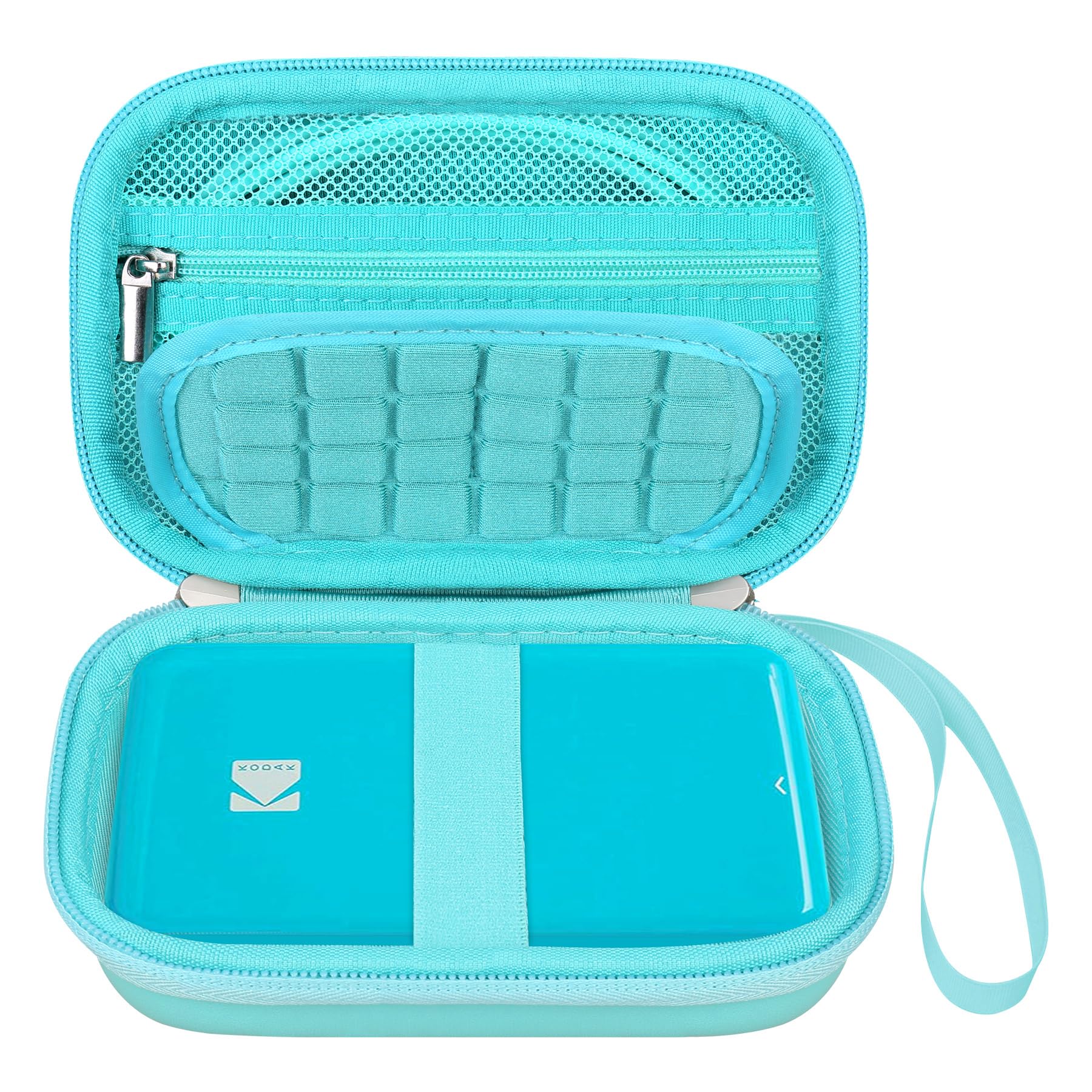 Elonbo Carrying Case for KODAK Step Instant Smartphone Photo Printer, Portable Mini Color Wireless Mobile Print Digital Camera Hard Travel Bag, Picture Printer Storage Holder, Green+Green