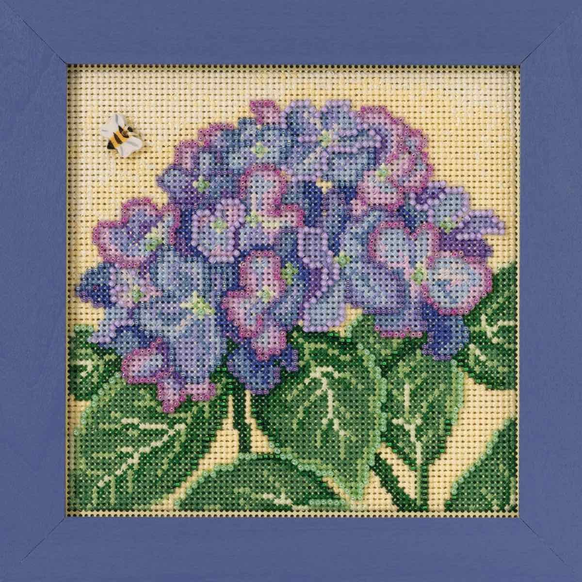 Hydrangea Cross Stitch Kit Mill Hill 2017 Buttons Beads Spring MH141715