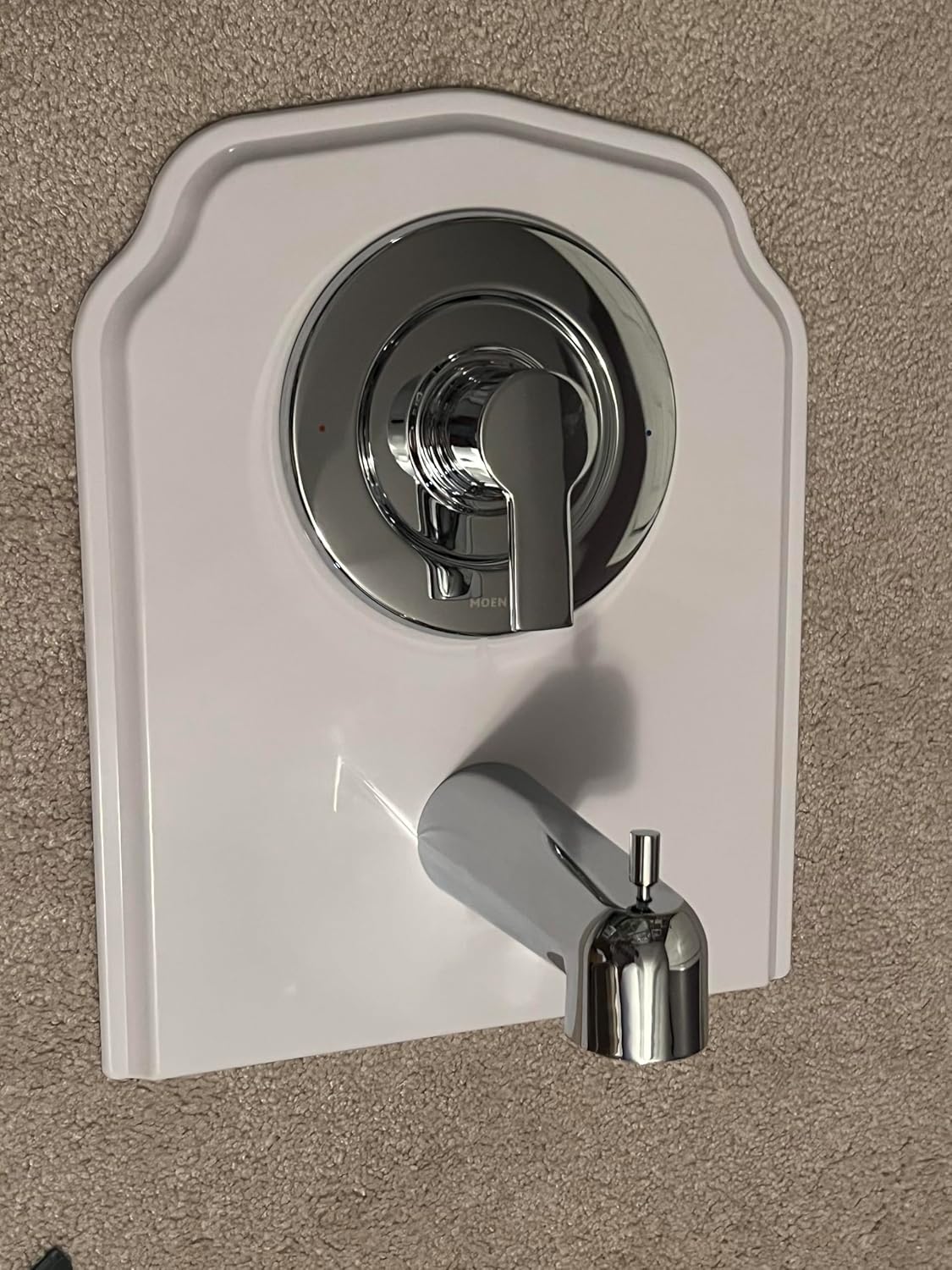 The Tub and Shower Valve UPDATE PLATE, Compatible With Most Single Handle Tub and Shower Valves, Allows for Plenty of Space When Replacing Your Old Tub Faucet, Looks Good, Problem Solved (White)