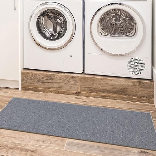 Miniatura 180 de Sweet Home Stores Alfombra lavable antideslizante con parte trasera de goma para cocina, pasillos, baño, entrada, dormitorio, 2 pies 3 pulgadas x 3